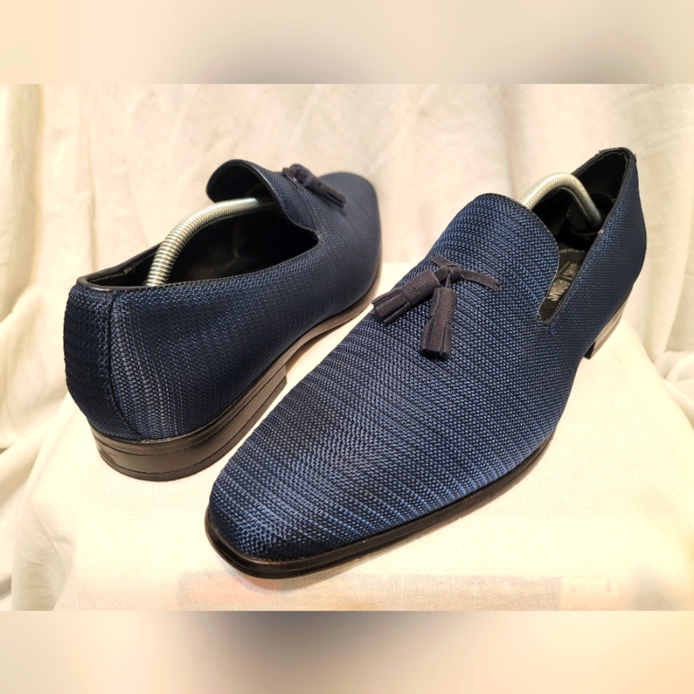 STACY ADAMS Men's Tazewell Tassel Slip-on Loafer Sz 10.5 M Blue